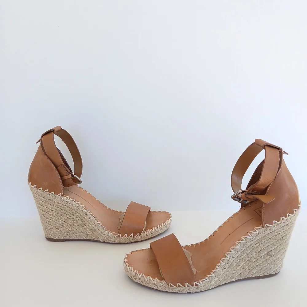 Dolce Vita Noor Espadrille Wedge Leather Sandals - Picture 4 of 11